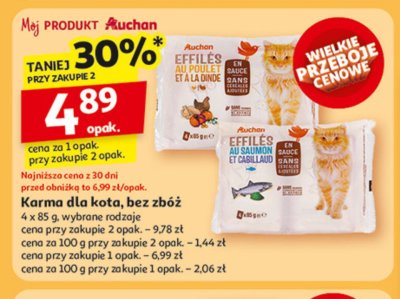 Karma dla kota ryba Auchan różnorodne (logo czerwone) promocja