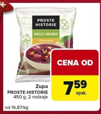 Zupa PROSTE HISTORIE różne rodzaje promocja w Carrefour Express