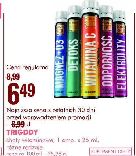 Shot detoks Triggy vitamin shot promocja