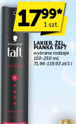 Lakier, żel, pianka Taft wybrane rodzaje 150-250ml promocja w ABC