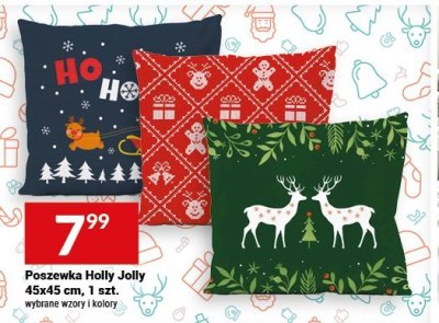 Poszewka Holly Jolly 45x45 cm promocja w Twój Market