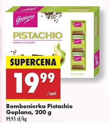 Czekoladki pistachio Goplana promocja w Biedronka