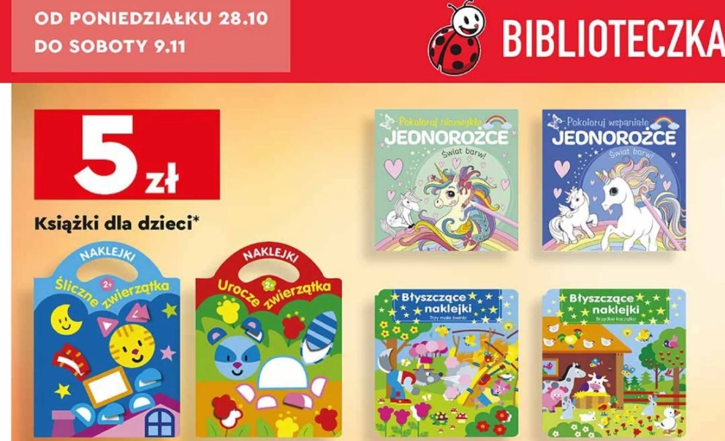 Naklejki urocze zwierzątka promocja w Biedronka