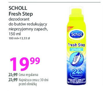 Fresh step foot spray Scholl odour control promocja w Hebe