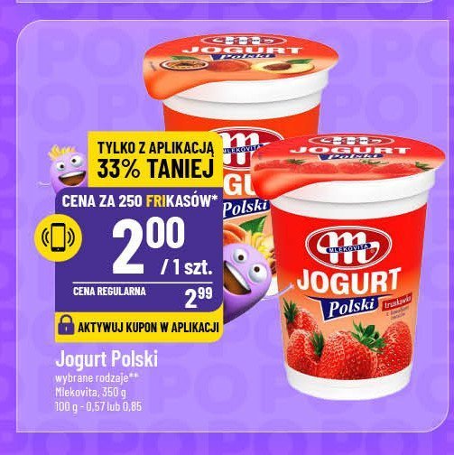 Jogurt brzoskwinia z marakują Mlekovita jogurt polski promocja