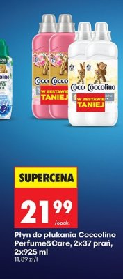 Płyn do płukania Perfume&Care, 2x37 prań, 2x925 ml promocja w Biedronka