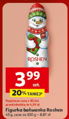 Figurka bałwanka Roshen promocja w Auchan
