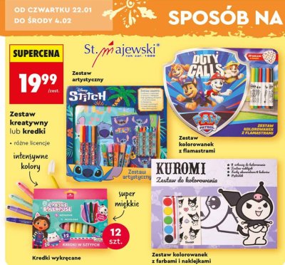 Kredki wykręcane Gabby's Dollhouse promocja w Biedronka