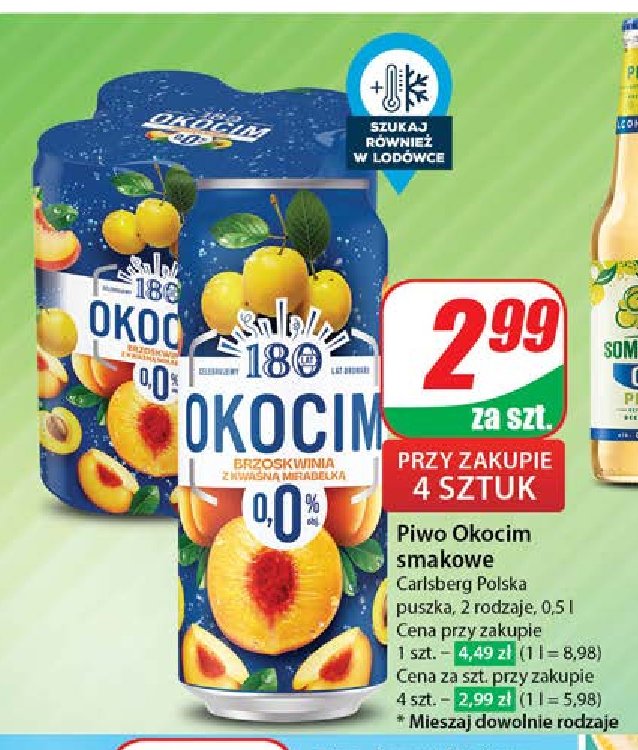 Piwo brzoskwinia z kwaśną mirabelką Okocim promocja