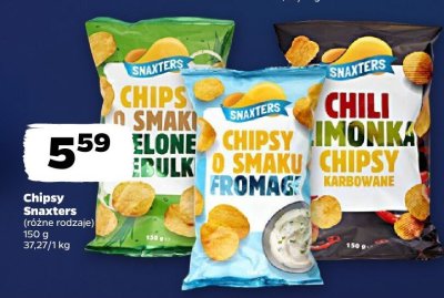 Chipsy Snaxters różne rodzaje promocja w Netto