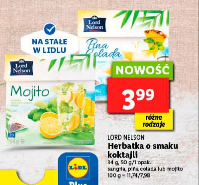Herbata mojito Lord nelson promocja