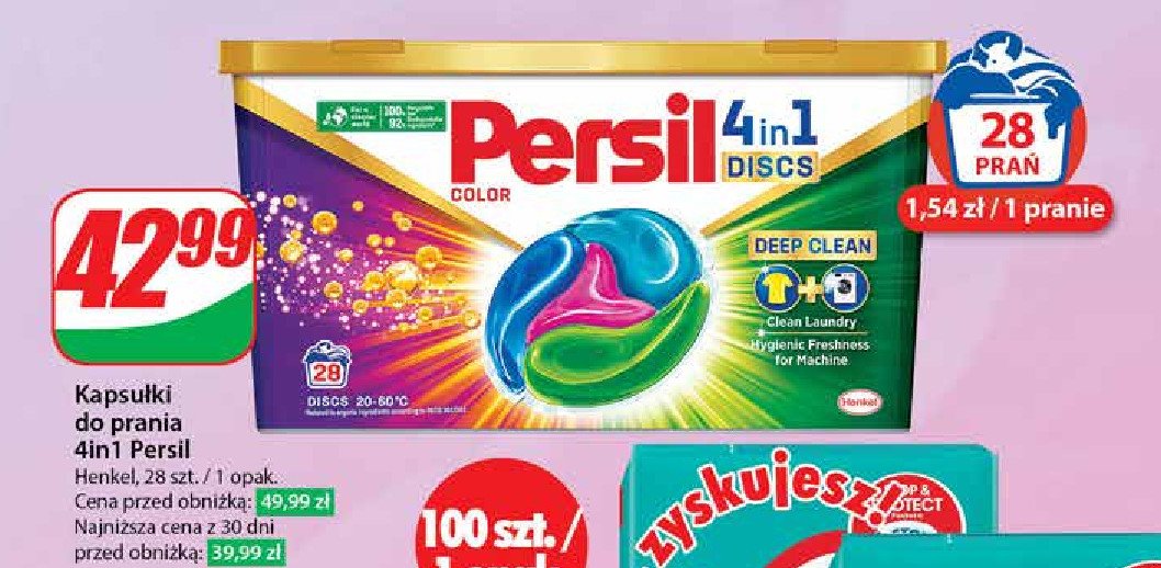 Kapsułki Persil do prania 4in1 deep clean color discs promocja