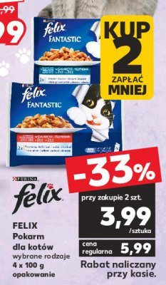 Karma dla kota wołowina i kurczak Purina felix fantastic promocja
