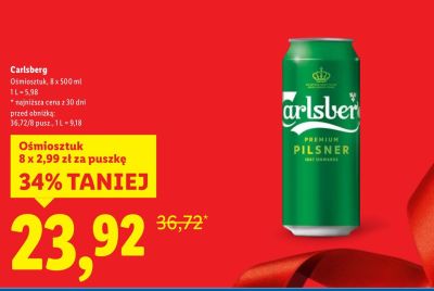 Piwo Carlsberg promocja w Lidl