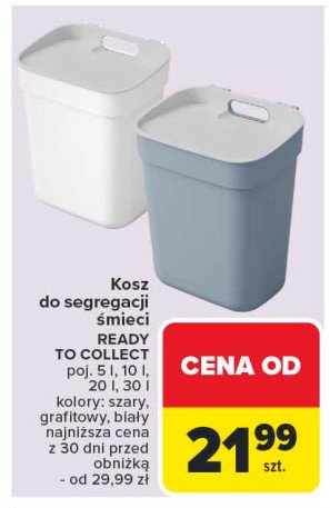 Kosz do segregacji ready to collect 5l Curver promocja w Carrefour