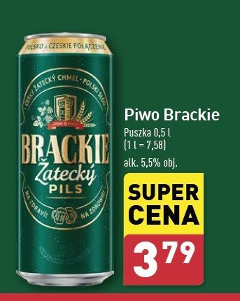 Piwo Brackie zatecky pils promocja w Aldi