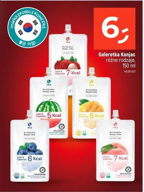 Galaretka brzoskwinia Konjac jelly promocja