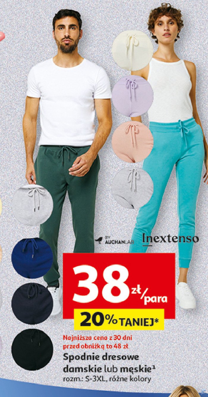 Spodnie dresowe męskie In extenso promocja w Auchan