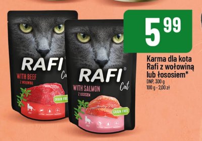 Karma dla kota Rafi z wołowiną lub łososiem promocja w POLOmarket