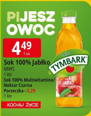 Sok 100% Jabłko MWS promocja w Leclerc