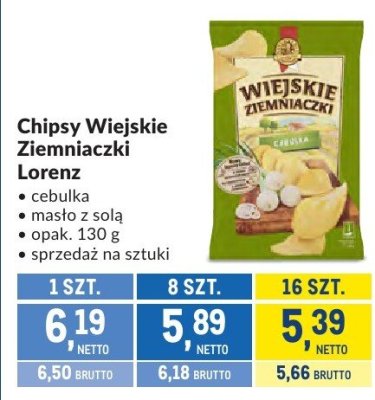Chipsy Wiejskie Ziemniaczki Lorenz promocja w Makro