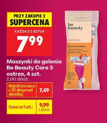 Maszynki do golenia Be Beauty Care 3 ostrza, 4 szt. promocja w Biedronka