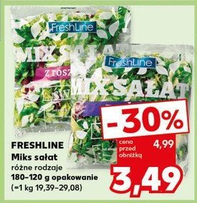 Mix sałat z rukolą Freshline promocja