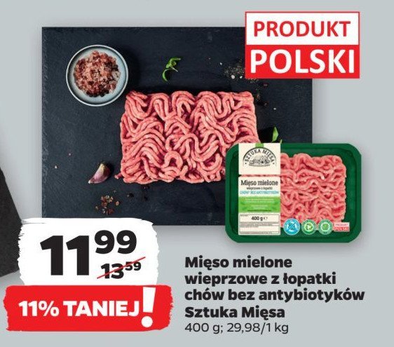 Mięso mielone wieprzowe z łopatki SZTUKA MIĘSA NETTO promocja