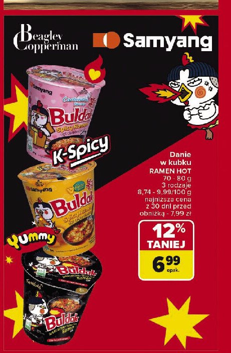 Zupa ostry kurczak z serem SAMYANG (SPOŻYWCZE) promocja w Carrefour