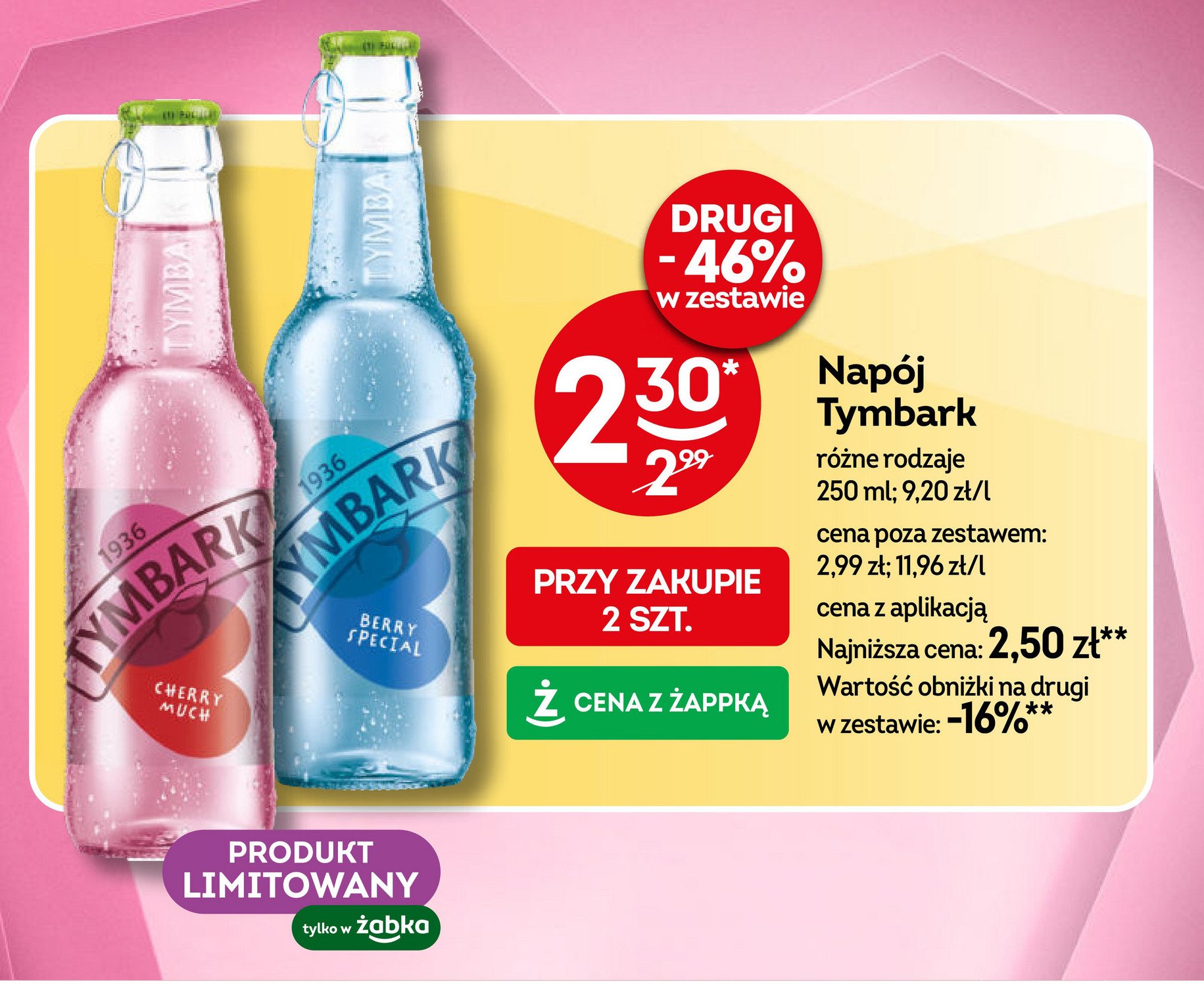 Napój berry special Tymbark 1936 promocja w Żabka