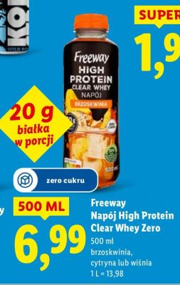 Napój Freeway High Protein Clear Whey Zero promocja w Lidl