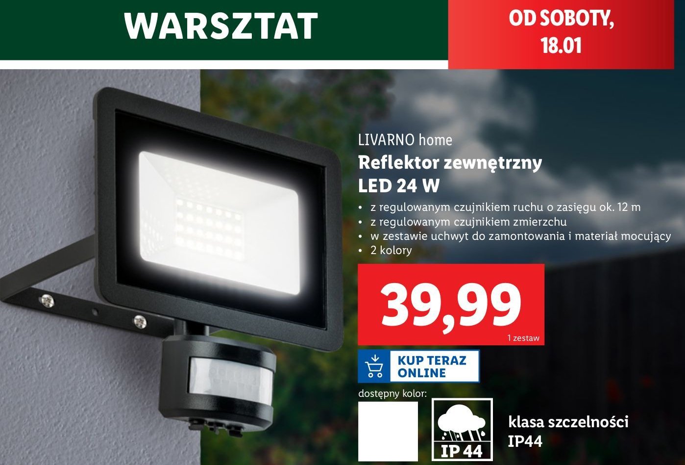 Reflektor zewnętrzny led 24 w promocja