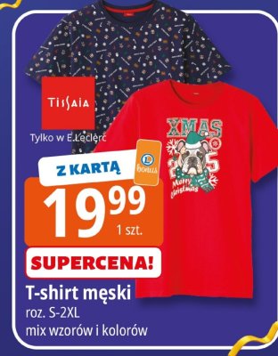 T-shirt męski promocja w Leclerc