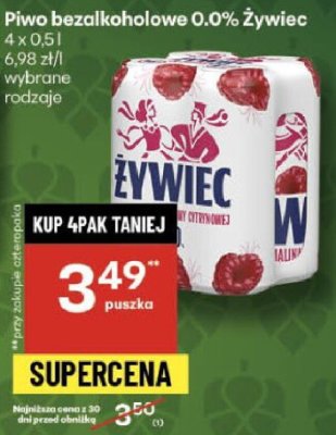 Piwo Piwo bezalkoholowe 0,0% Żywiec promocja w Delikatesy Centrum