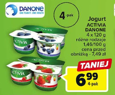 Jogurt jagoda Danone activia promocja