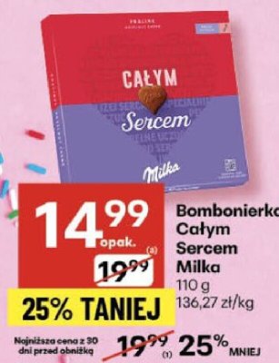 Bombonierka Milka Sercem Calym promocja w Delikatesy Centrum