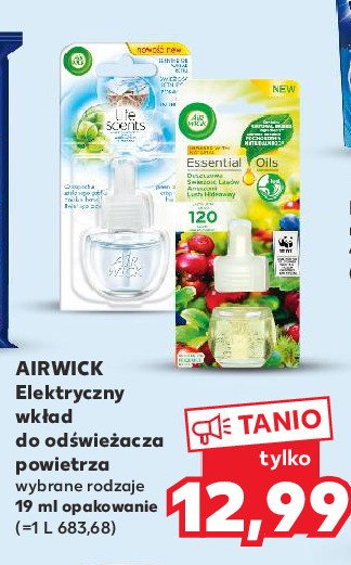 Wkład deszczowa świeżość lasów amazonii Air wick electric essential oils promocja