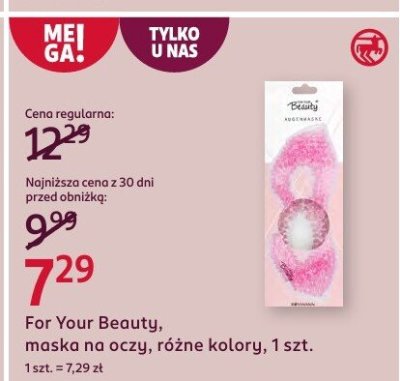 Maska na oczy For Your Beauty promocja w Rossmann