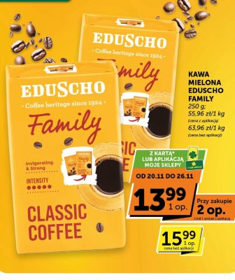 Kawa mielona Eduscho Family promocja w Euro Sklep
