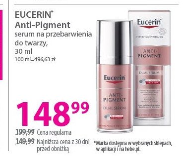 Serum rozświetlające EUCERIN ANTI-PIGMENT promocja w Hebe