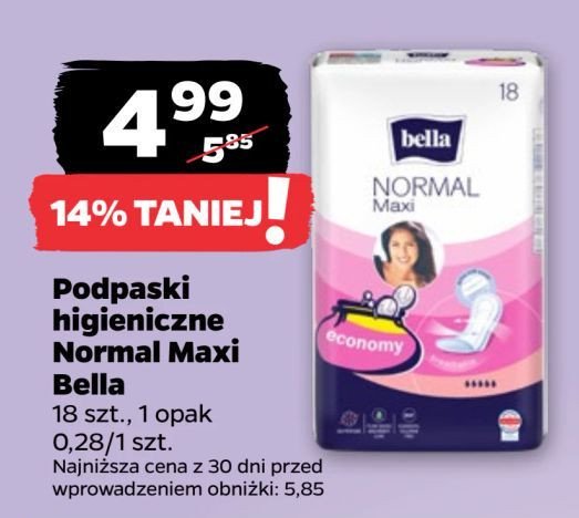 Podpaski Bella normal maxi promocja