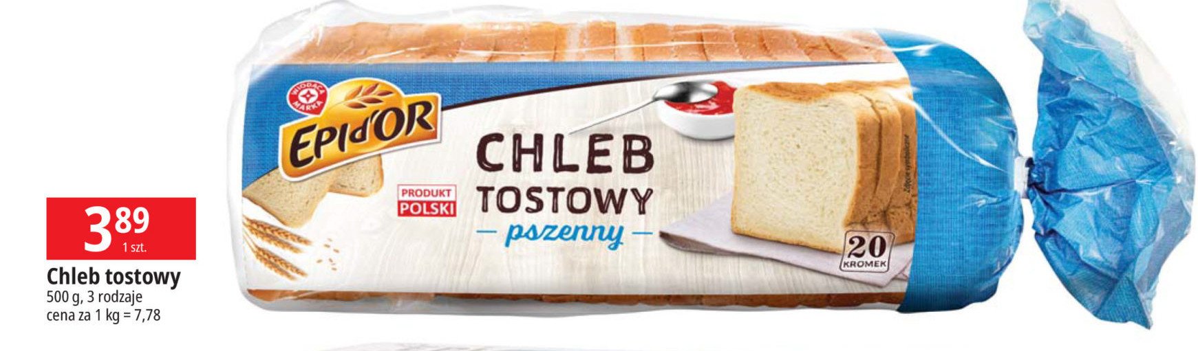 Chleb tostowy pszenny Wiodąca marka epid'or promocja