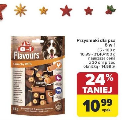 Przysmaki dla psa 8 w 1 Carrefour promocja w Carrefour