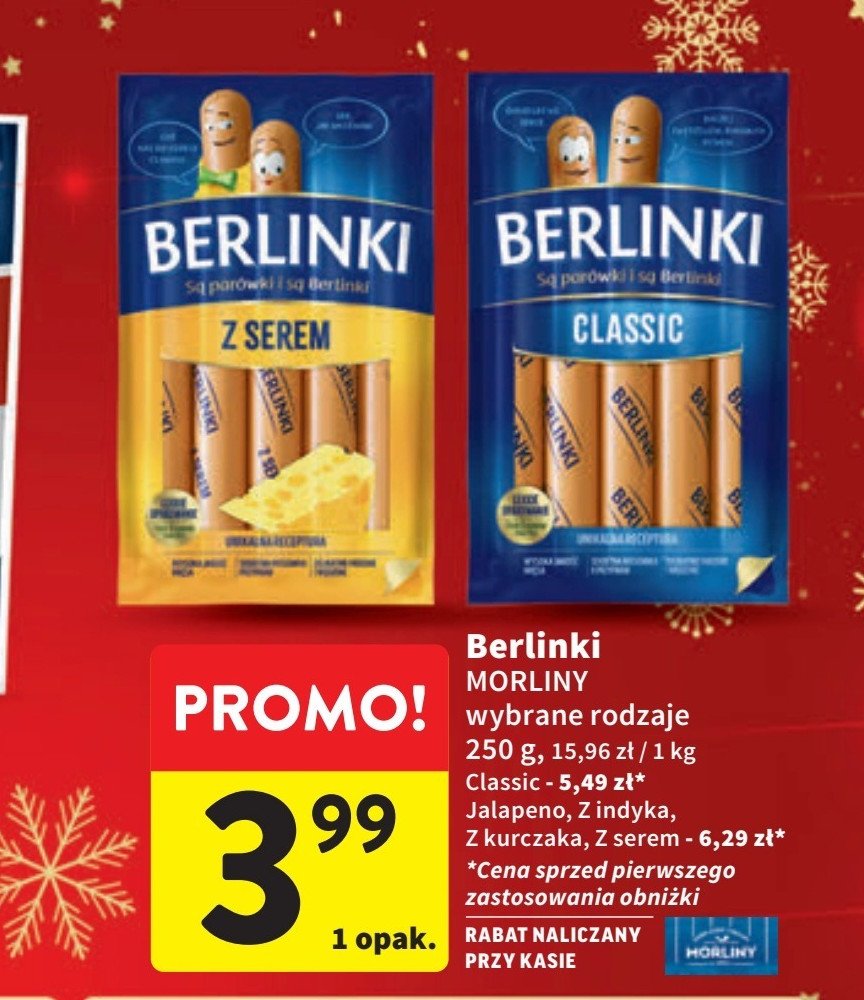 Parówki jalapeno Morliny berlinki promocja