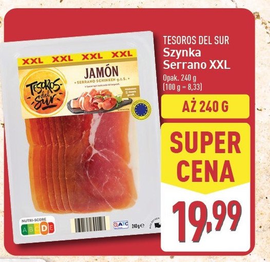 Szynka serrano TESOROS DEL SUR promocja