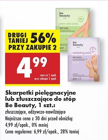 Skarpety pielęgnacyjne do stóp Be beauty care promocja w Biedronka