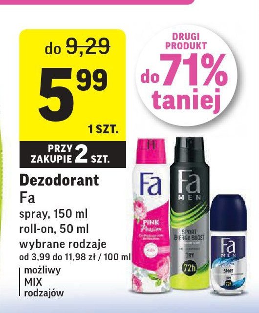 Dezodorant Fa pink paradise promocja