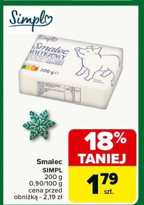 Smalec Simpl promocja w Carrefour Market