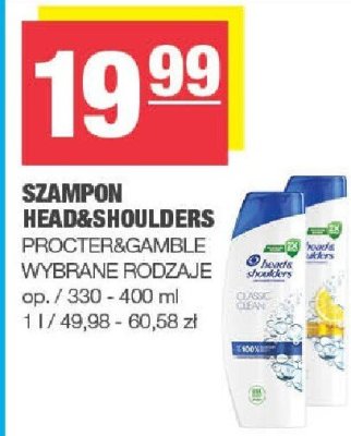 Szampon Head&Shoulders Procter&Gamble wybrane rodzaje promocja w SPAR