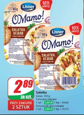 Sa艂atka kebab z kurczakiem Lisner o mamo! promocja
